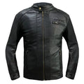 SPRS FM84 Vintage Sheepskin Leather Motorcycle Jacket - Premium YKK Brass Zipper