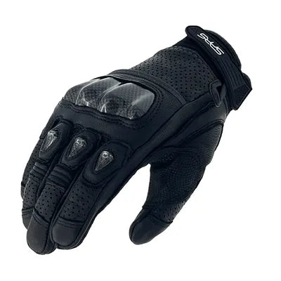 SPRS SG-SR11 Leather Gloves - Soft Cowhide Perforated Carbon Fiber