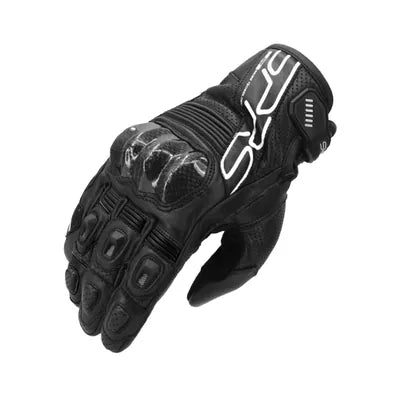 SPRS SR30 Leather Motorcycle Gloves - Carbon Fiber Armor Perforated Ventilation Touchscreen