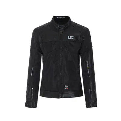SPRS URBAN ME SL257 Women's Sheepskin Leather Mesh Jacket - Breathable Reflective Design