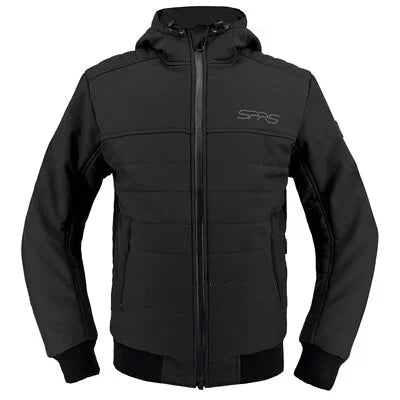 SPRS SK 20 Windproof Waterproof Hooded Jacket - Softshell with Removable 5-Piece CE Armor