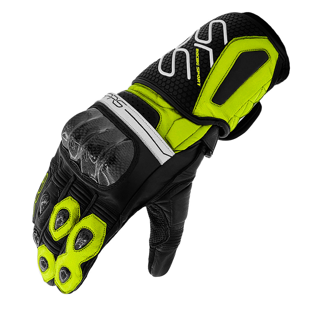 SPRS RS80 Long Racing Motorcycle Gloves - Premium Cowhide Carbon Fiber Armor Protection