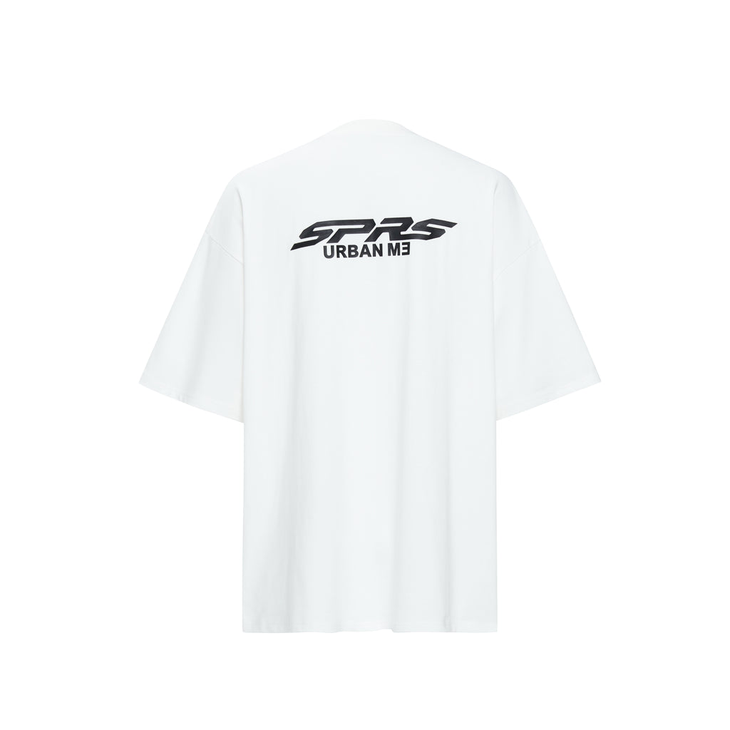 SPRS SUT 507 American Oversized T-Shirt - Heavy Cotton Drop Shoulder Design