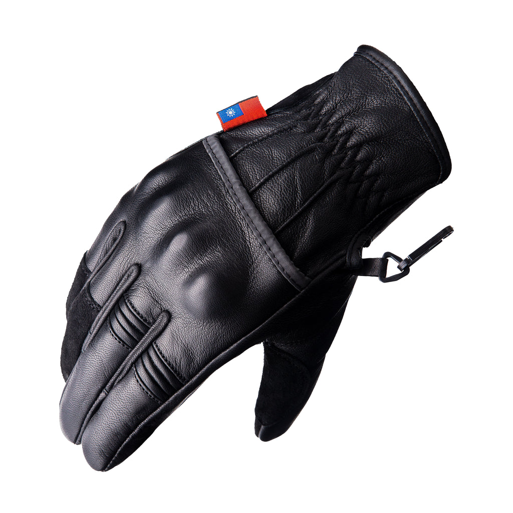 SPRS CS68 Vintage Leather Motorcycle Gloves - Sheepskin Soft Fabric Hidden Armor Touchscreen