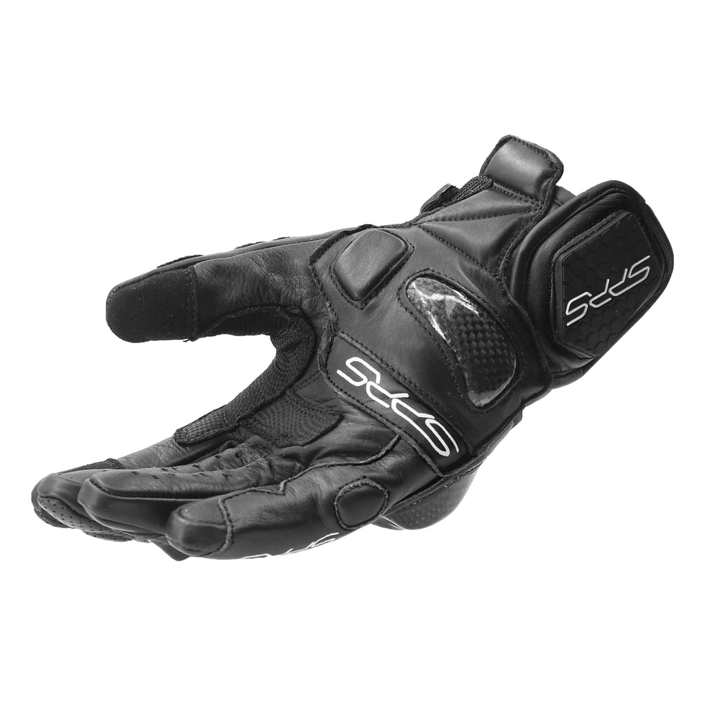 SPRS SR20 V2 Leather Gloves - Carbon Fiber PU Padding Touchscreen