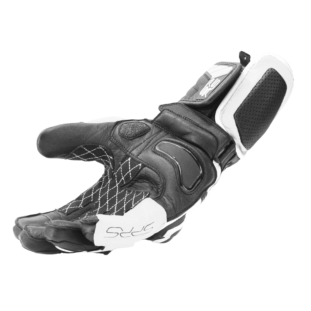 SPRS SD-R3 Racing Motorcycle Gloves - Premium Leather Long Gloves with Hard Armor & Ventilation