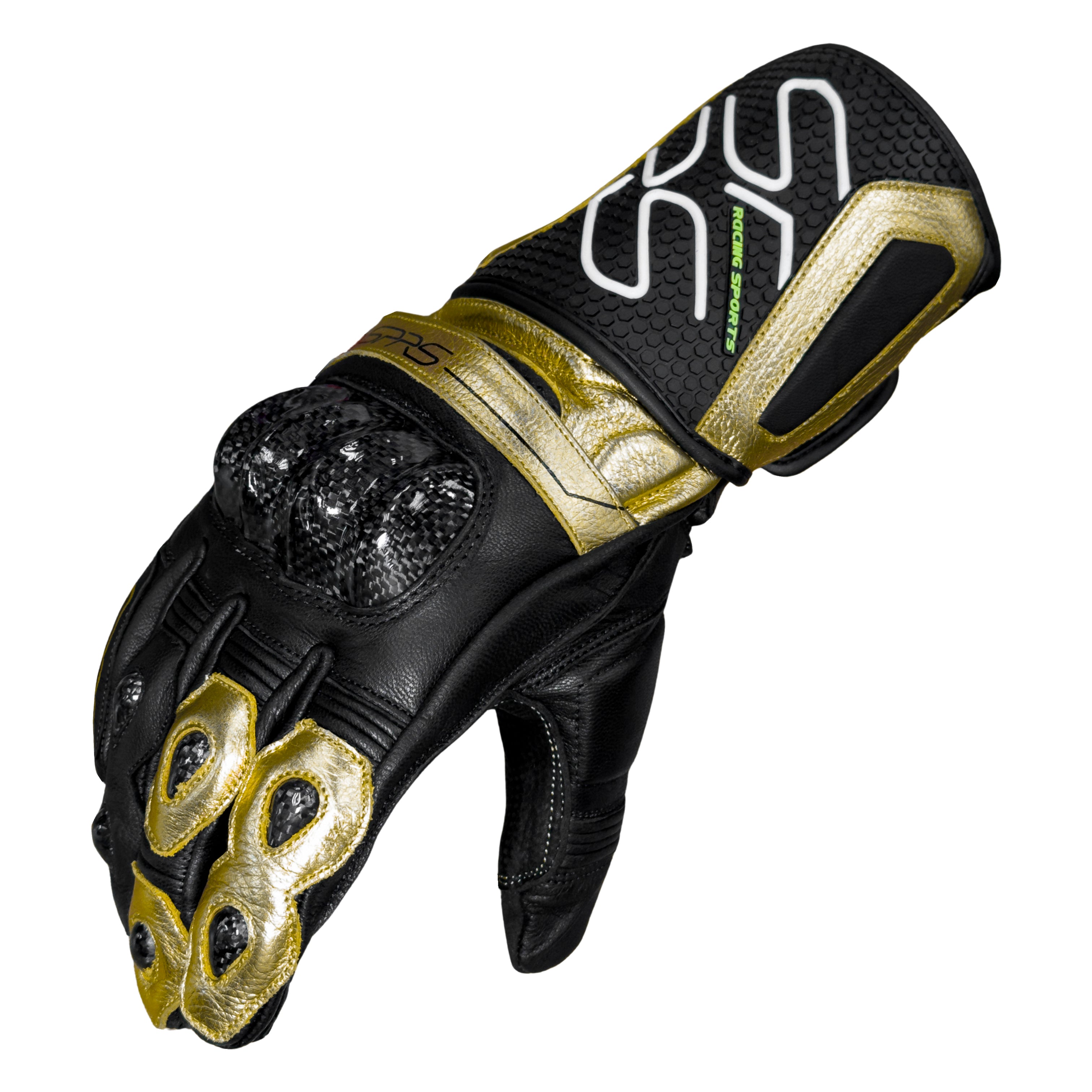 SPRS RS80 Long Racing Motorcycle Gloves - Premium Cowhide Carbon Fiber Armor Protection