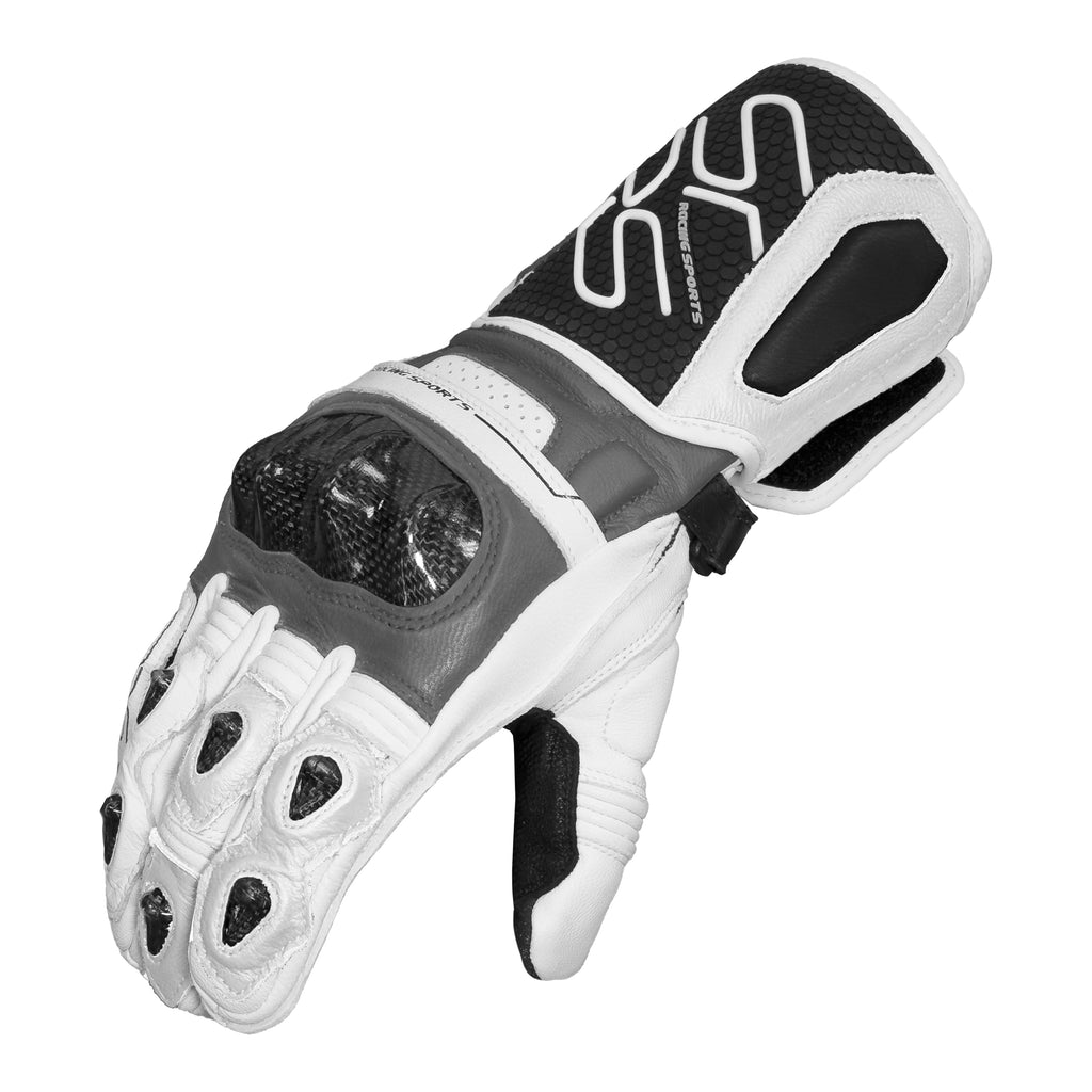 SPRS RS80 Long Racing Motorcycle Gloves - Premium Cowhide Carbon Fiber Armor Protection