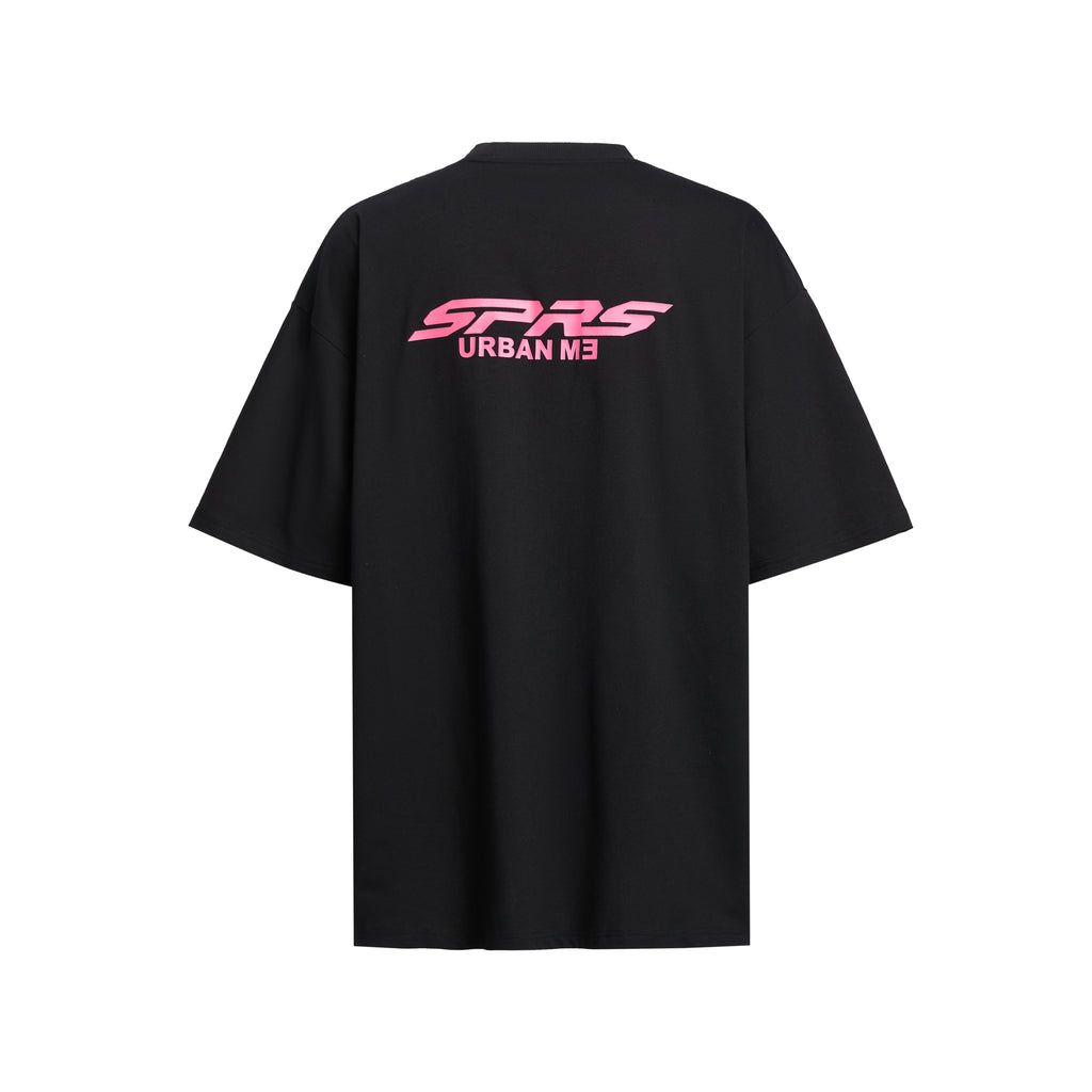 SPRS SUT 507 American Oversized T-Shirt - Heavy Cotton Drop Shoulder Design