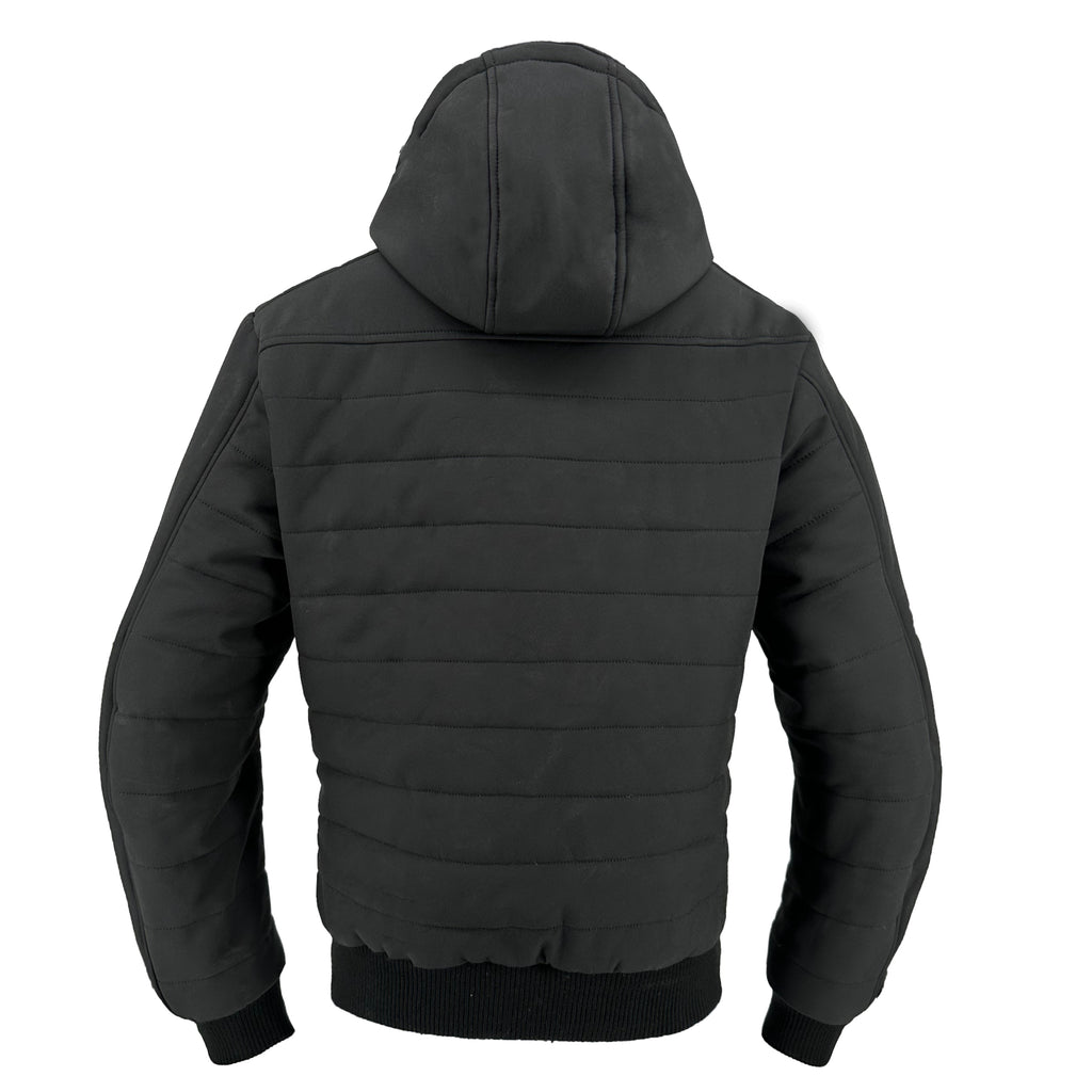 SPRS SK 20 Windproof Waterproof Hooded Jacket - Softshell with Removable 5-Piece CE Armor