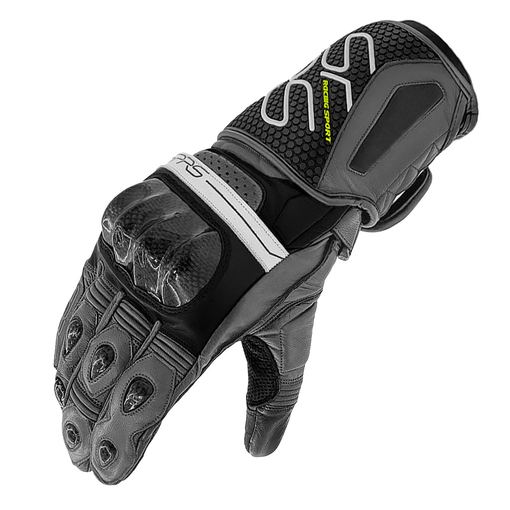 SPRS RS80 Long Racing Motorcycle Gloves - Premium Cowhide Carbon Fiber Armor Protection