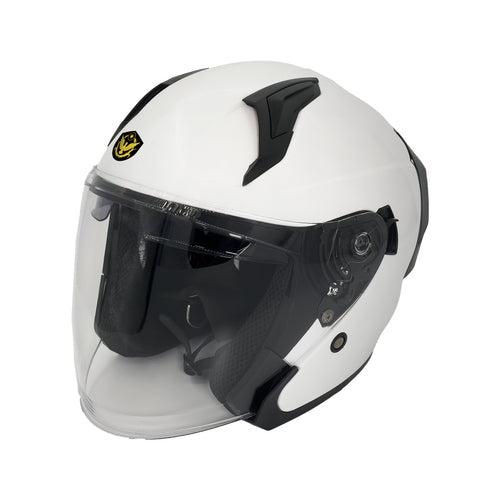 Police Duty Helmet - Open Face 3/4 Design Dual Visor System
