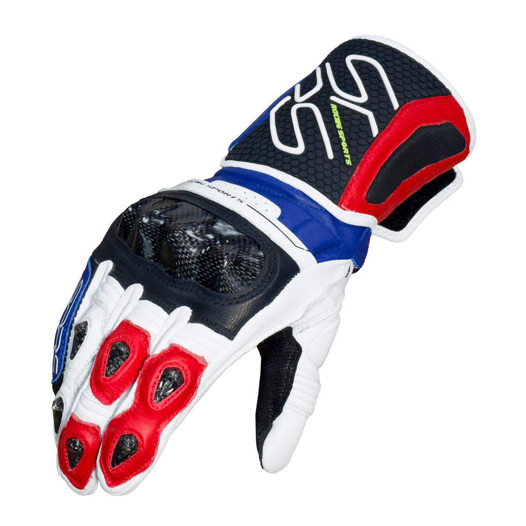 SPRS RS80 Long Racing Motorcycle Gloves - Premium Cowhide Carbon Fiber Armor Protection