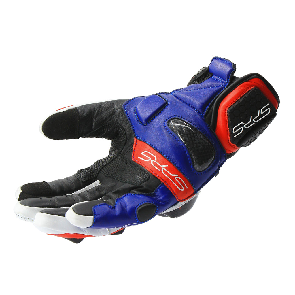 SPRS SR20 V2 Leather Gloves - Carbon Fiber PU Padding Touchscreen
