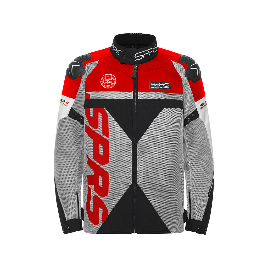 SPRS AIR RACE2 Racing Competition Jacket - Premium Mesh Shoulder Shell 7-Piece Armor