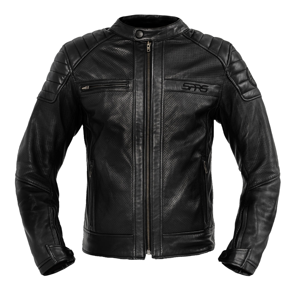 SPRS FC25 Classic Vintage Sheepskin Leather Jacket - Perforated Ventilation