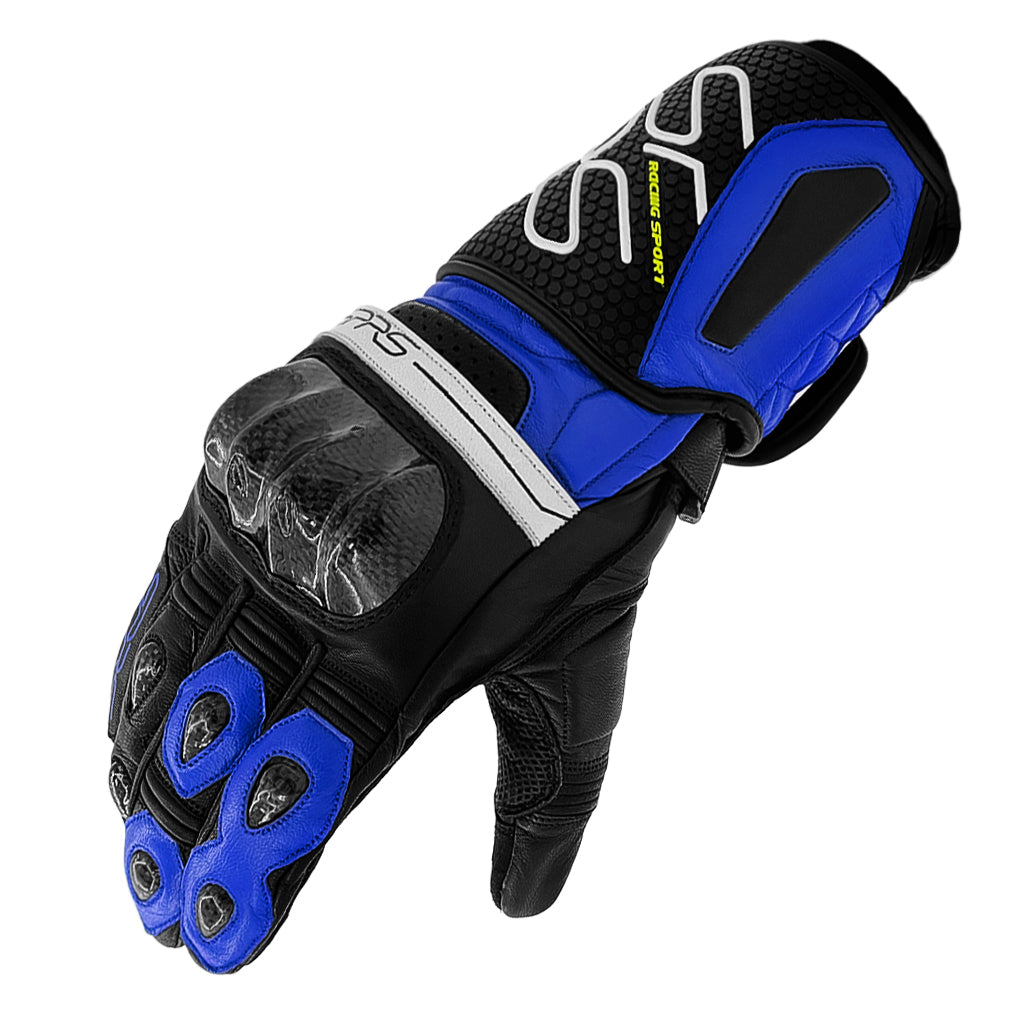 SPRS RS80 Long Racing Motorcycle Gloves - Premium Cowhide Carbon Fiber Armor Protection