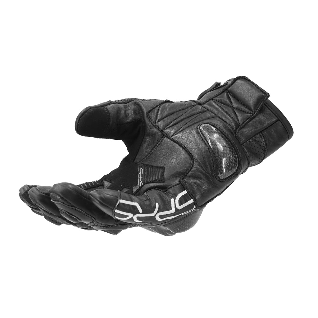 SPRS SR30 Leather Motorcycle Gloves - Carbon Fiber Armor Perforated Ventilation Touchscreen