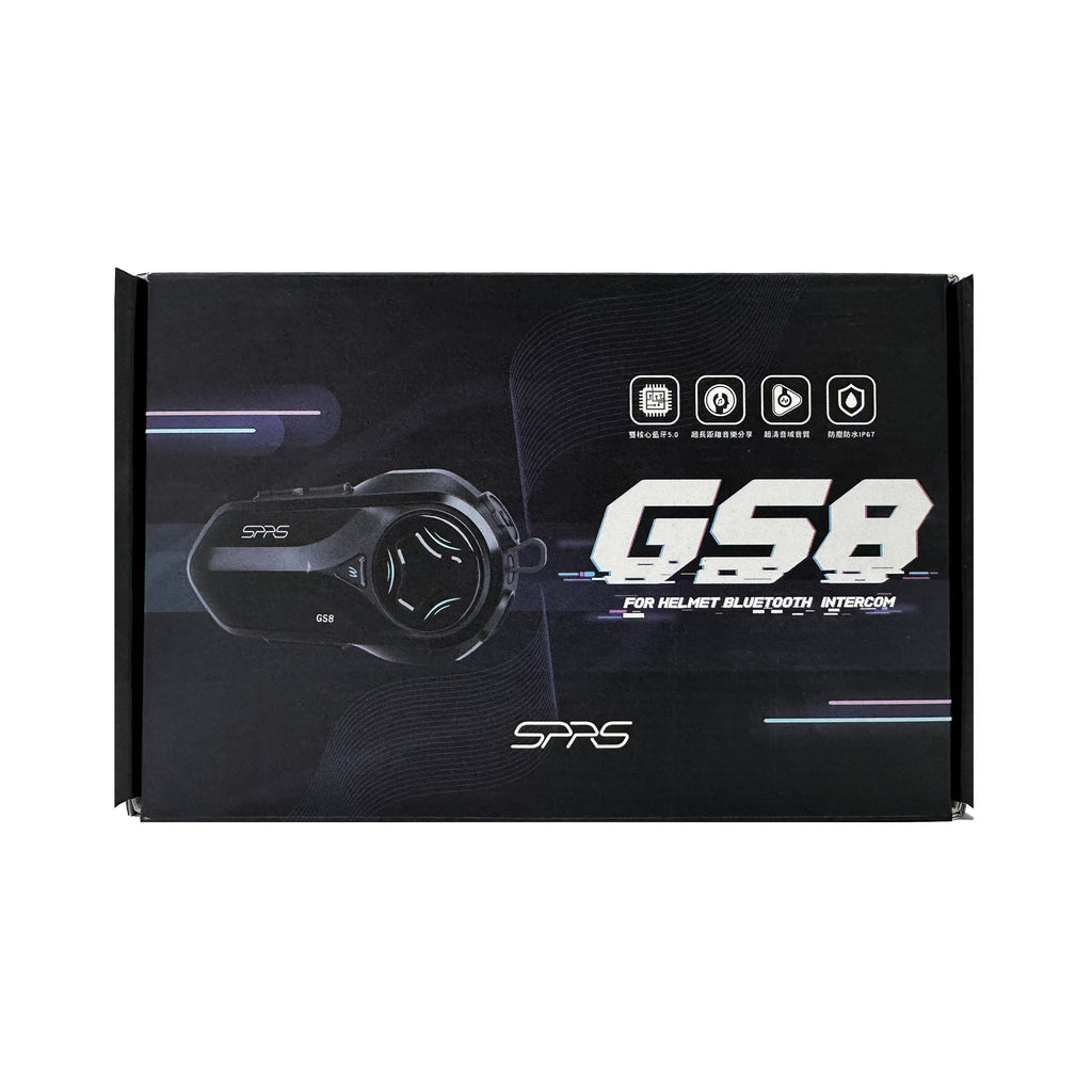 SPRS GS8 Bluetooth Motorcycle Headset - Bluetooth 5.1 IP67 Waterproof ANC