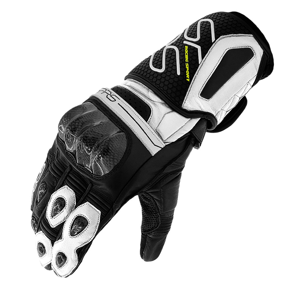 SPRS RS80 Long Racing Motorcycle Gloves - Premium Cowhide Carbon Fiber Armor Protection