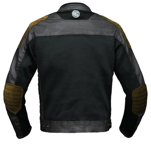 SPRS AXJ06S Summer American Motorcycle Jacket - Suede Mesh Ventilated Design