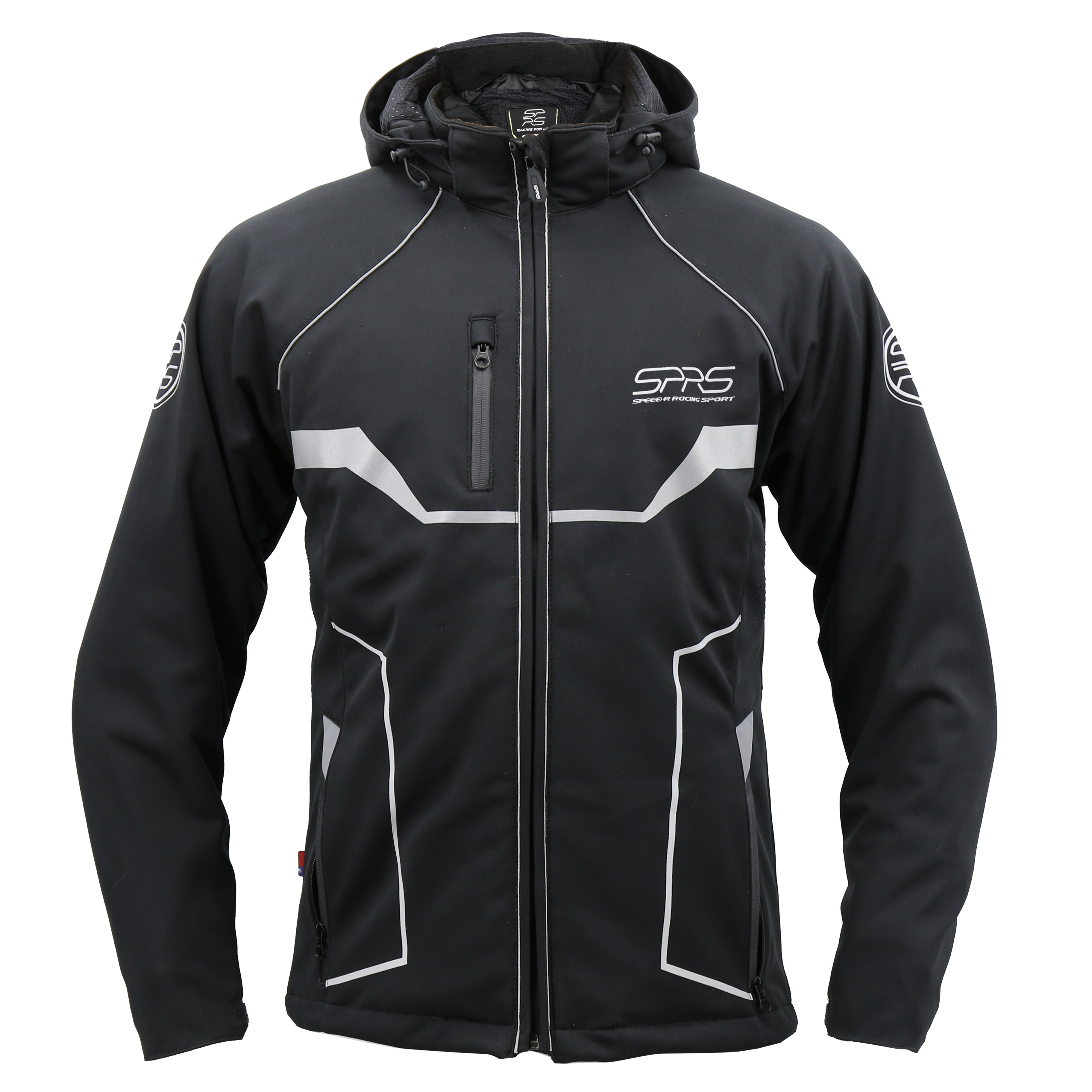 SPRS SK8 Hooded Windproof Waterproof Jacket - Softshell Reflective Safety