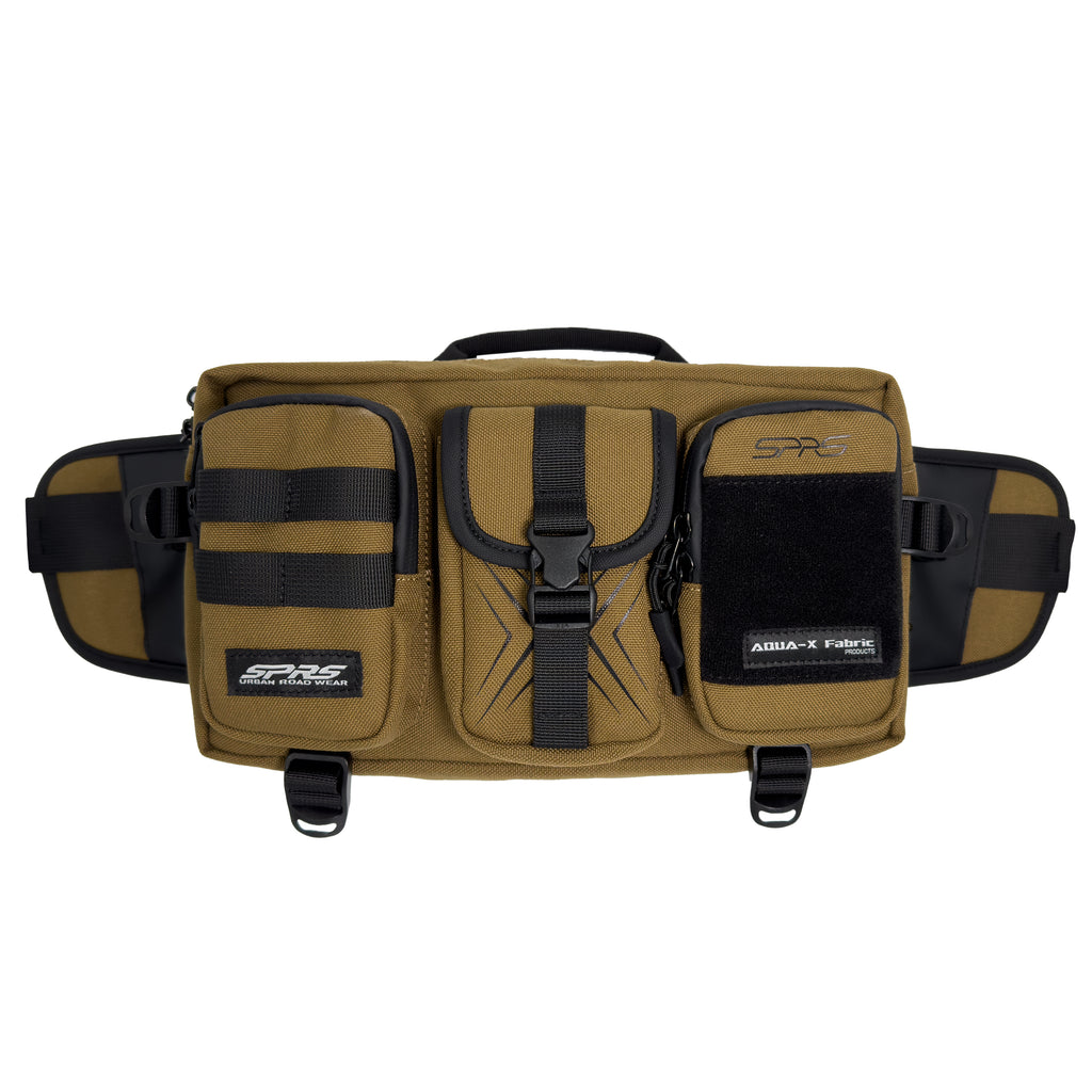 SPRS URBAN ME SB33 Multi-Function Waist Bag - Black Water-Resistant Multi-Pocket