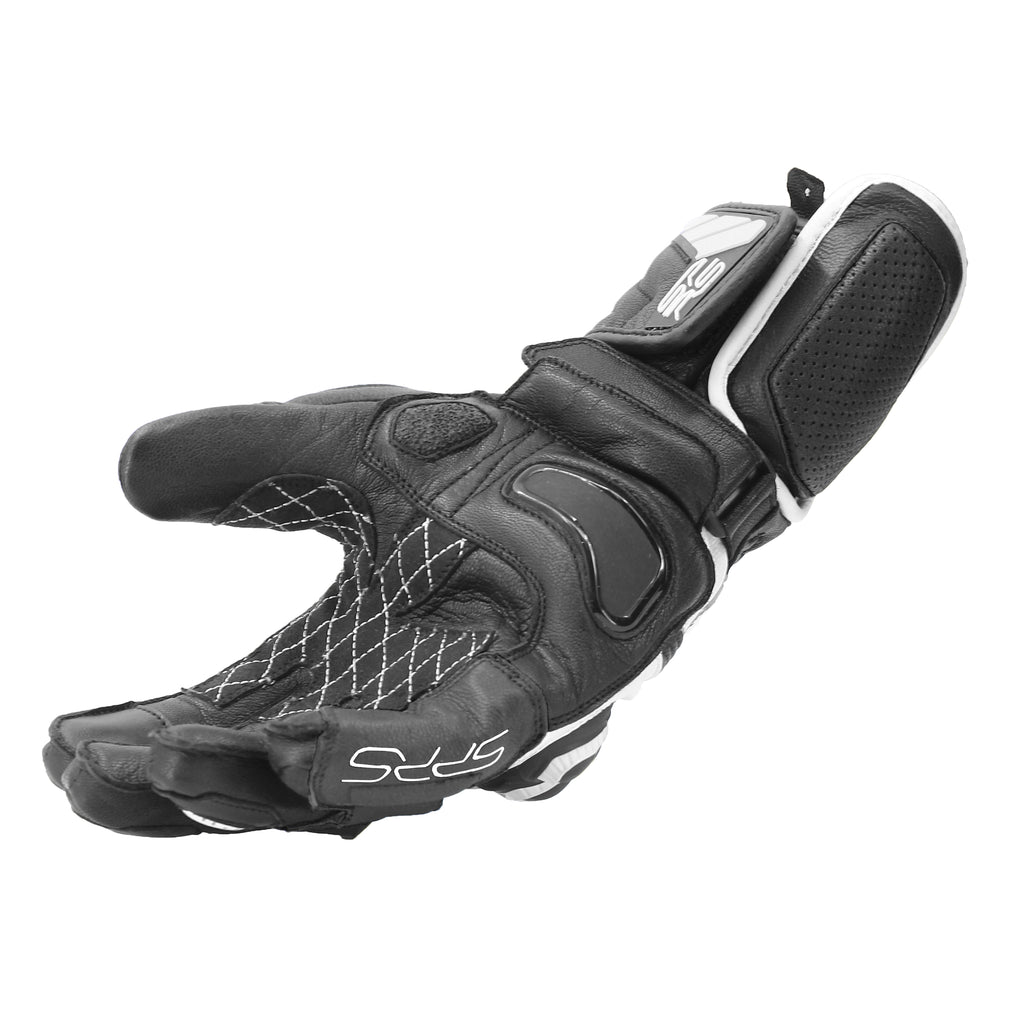 SPRS SD-R3 Racing Motorcycle Gloves - Premium Leather Long Gloves with Hard Armor & Ventilation