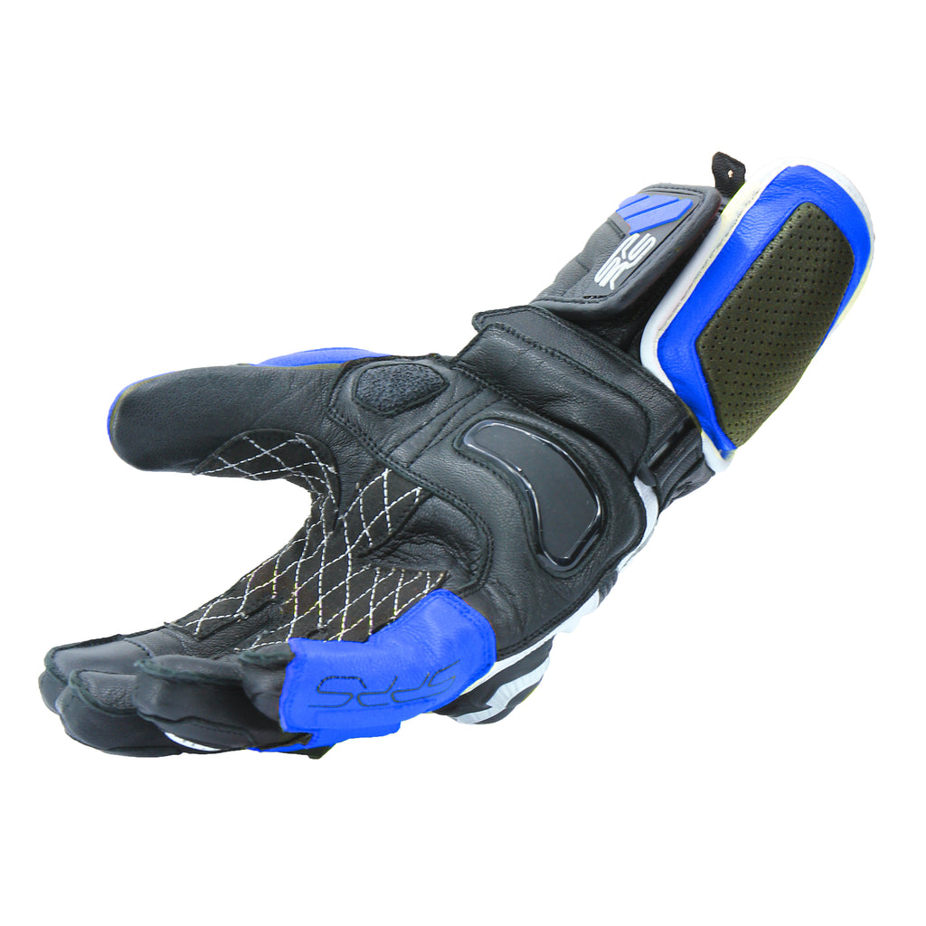 SPRS SD-R3 Racing Motorcycle Gloves - Premium Leather Long Gloves with Hard Armor & Ventilation
