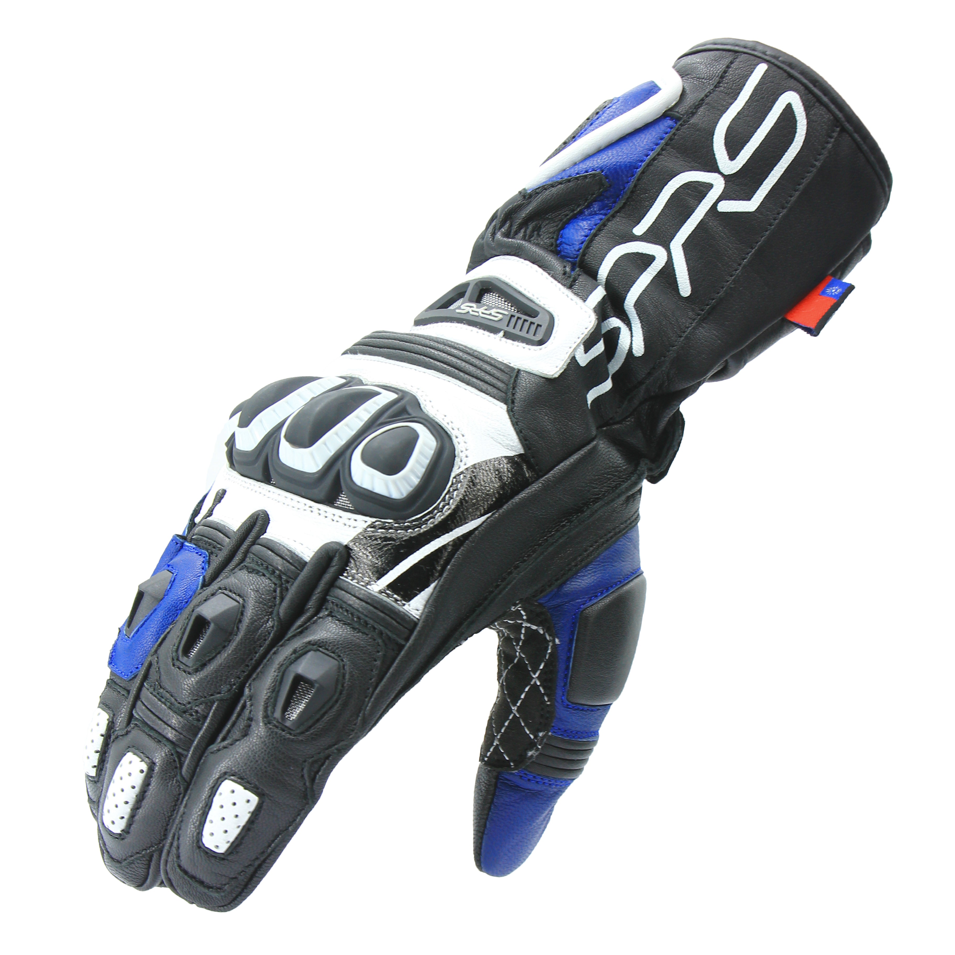 SPRS SD-R3 Racing Motorcycle Gloves - Premium Leather Long Gloves with Hard Armor & Ventilation